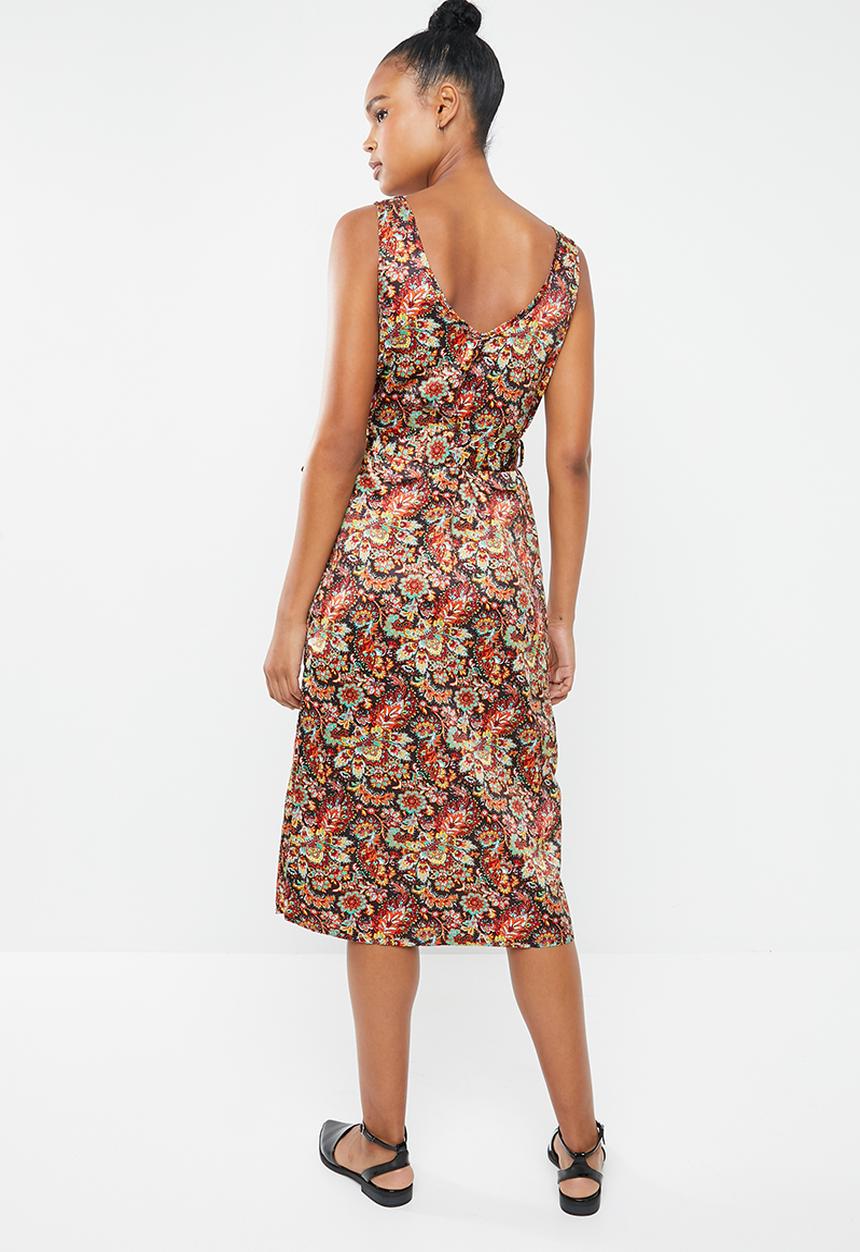Superbalist - Button thru midi dress - multi