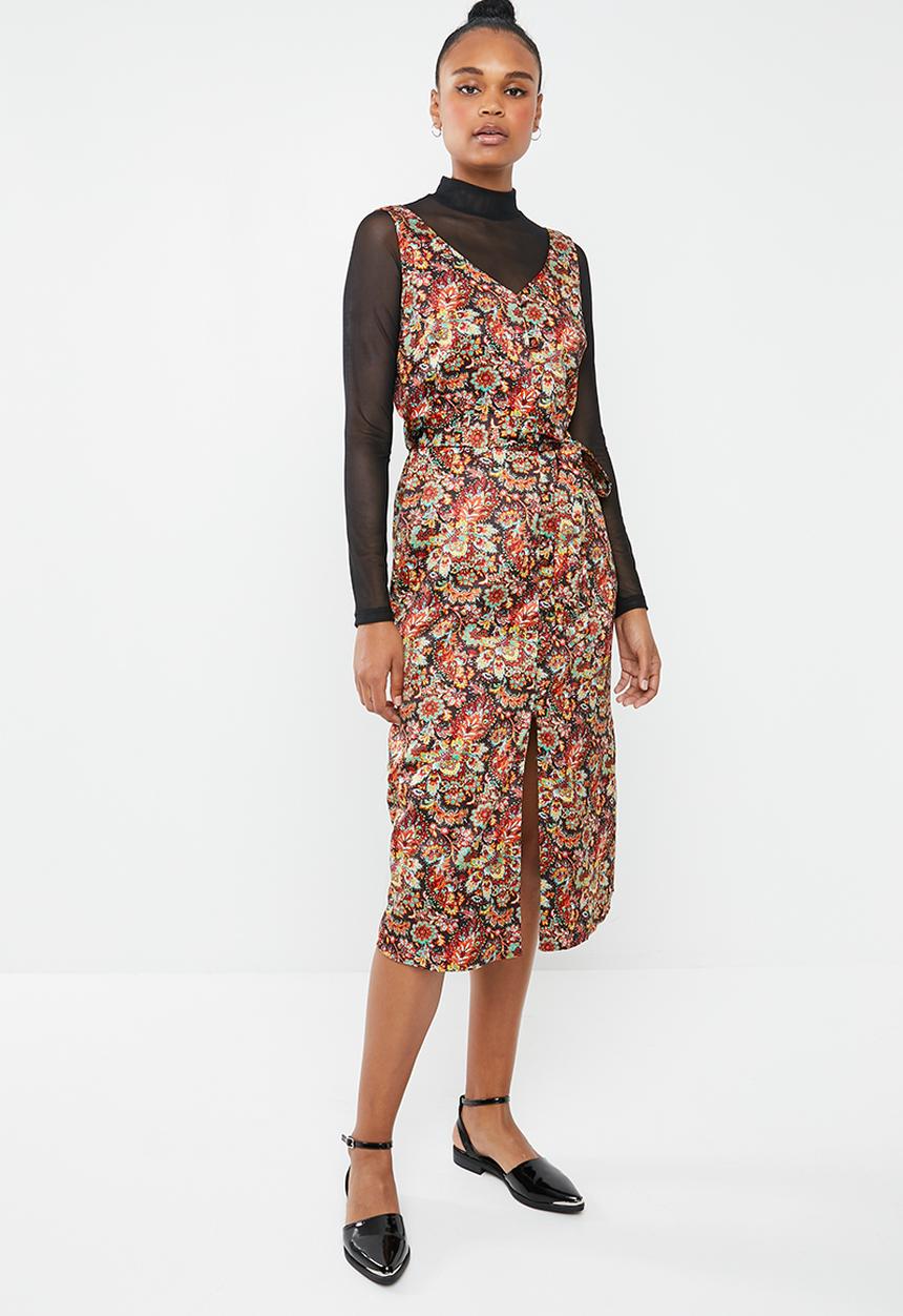 Superbalist - Button thru midi dress - multi