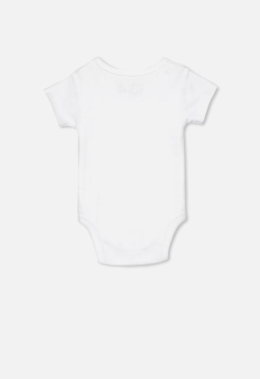 Cotton On - New born short sleeve bubbysuit - white