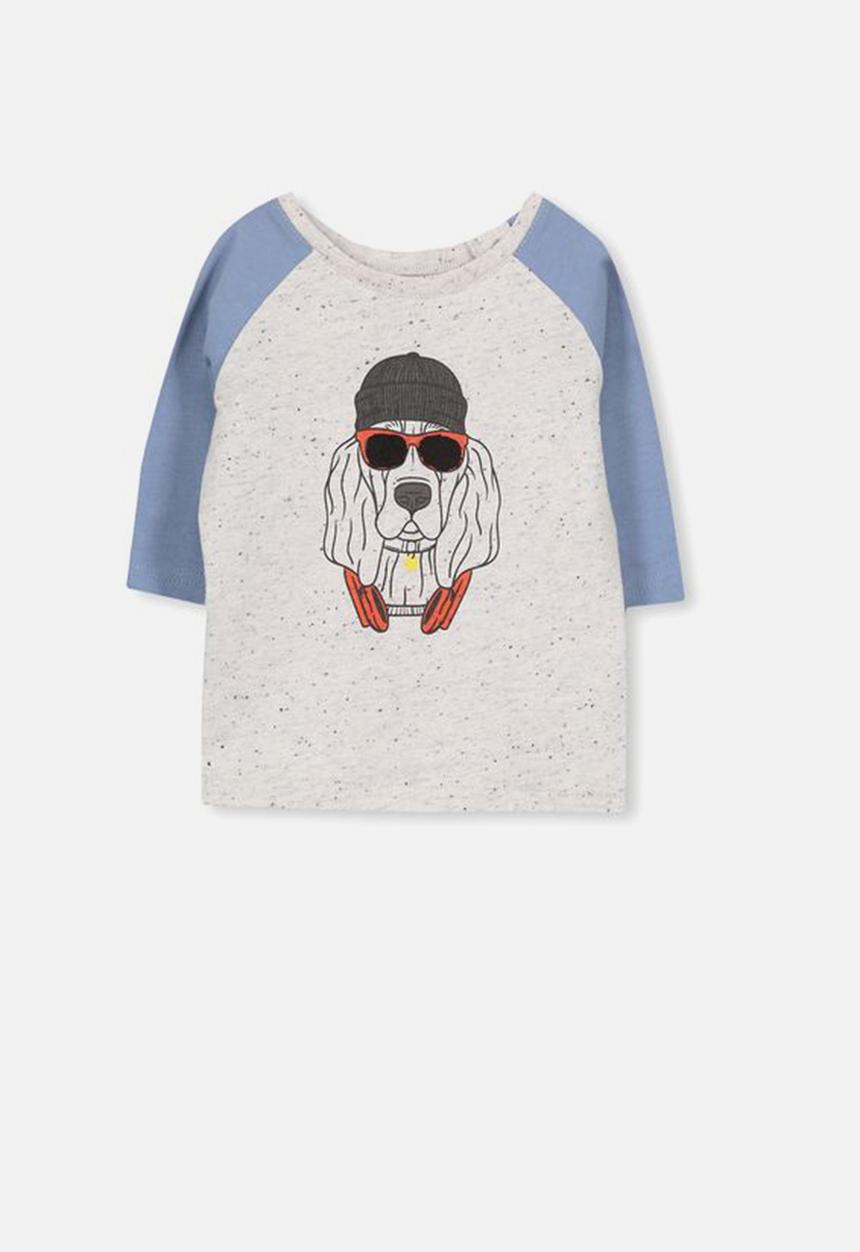 Cotton On - Freddie long sleeve tee - blue & grey
