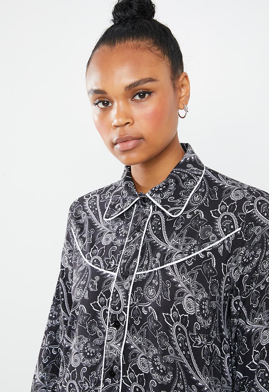 Superbalist - Western shirt dress - black & grey