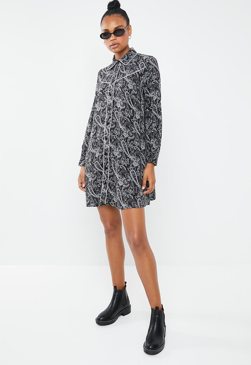 Superbalist - Western shirt dress - black & grey