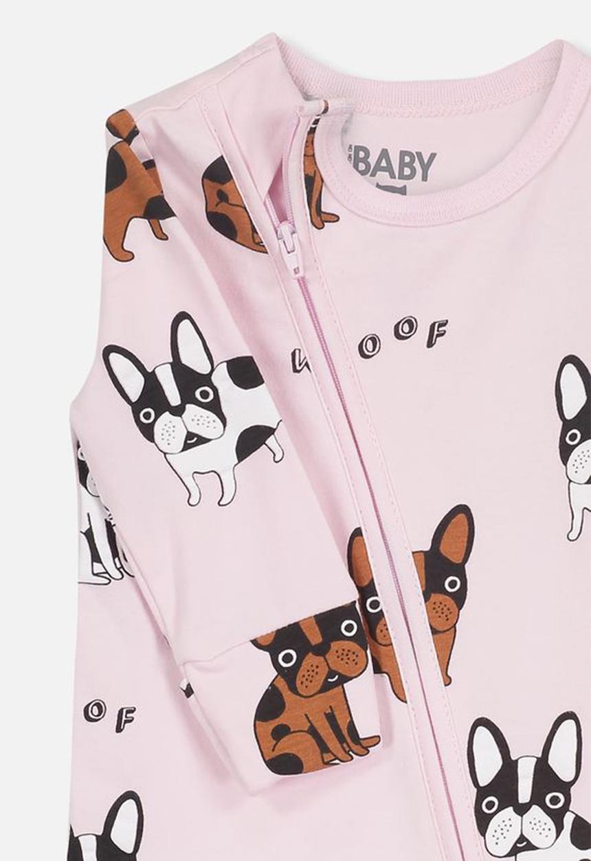 Cotton On - Mini zip through romper - pink