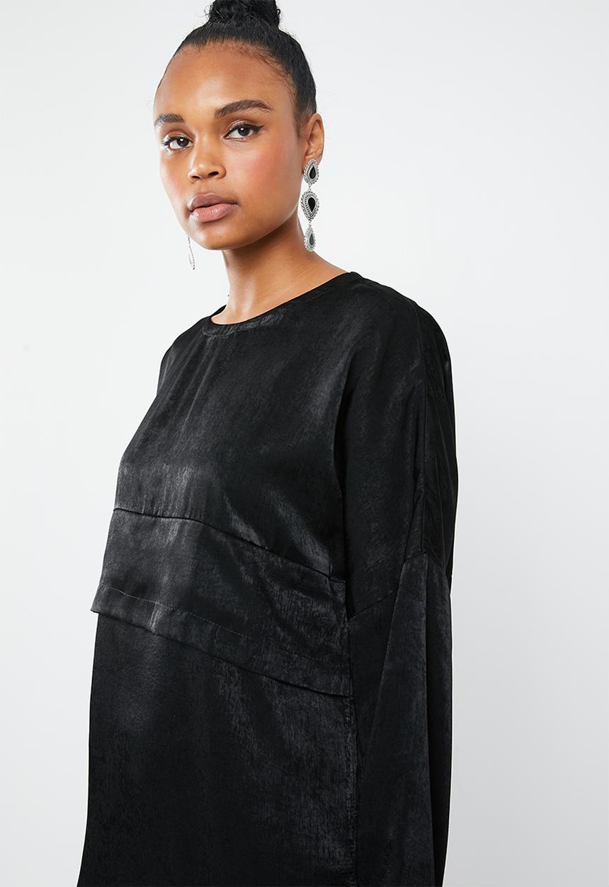 Missguided - Oversized overlay dress - black