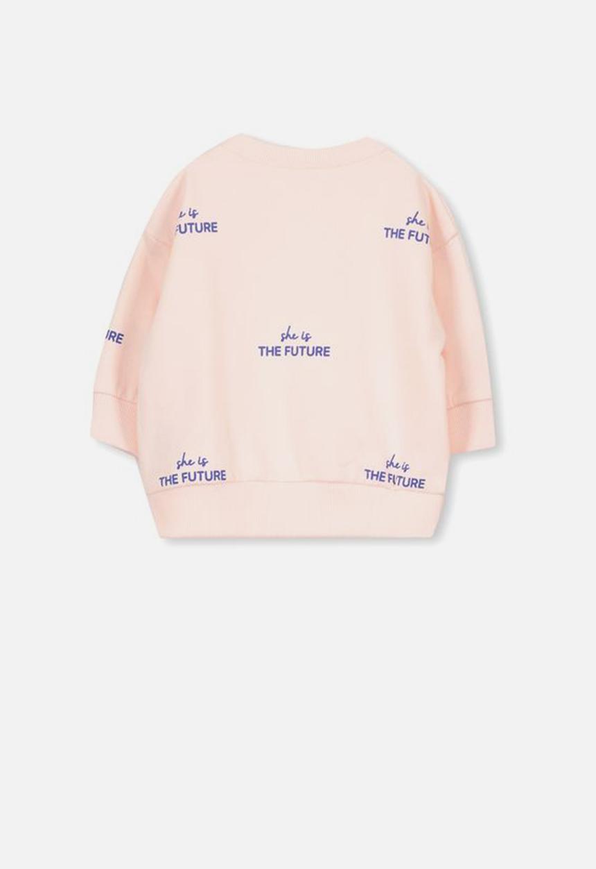 Cotton On - Skyler drop shoulder crew - pink