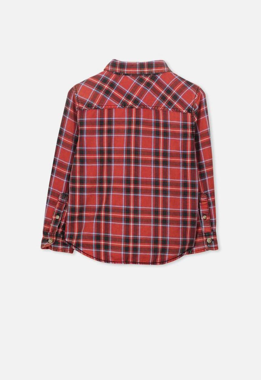 Cotton On - Noah long sleeve shirt - red