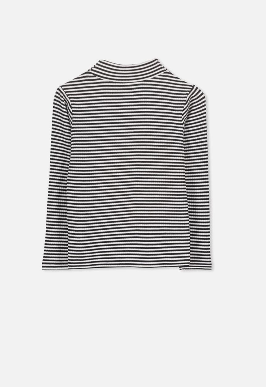 Cotton On - Ellie long sleeve rib top - black & white