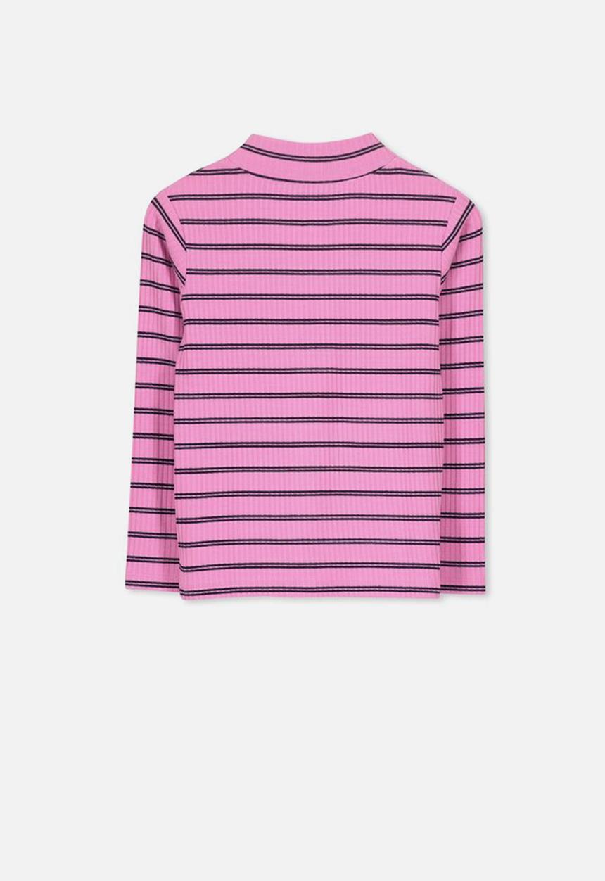 Cotton On - Ellie long sleeve rib top - pink