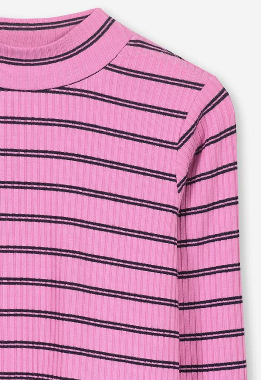 Cotton On - Ellie long sleeve rib top - pink