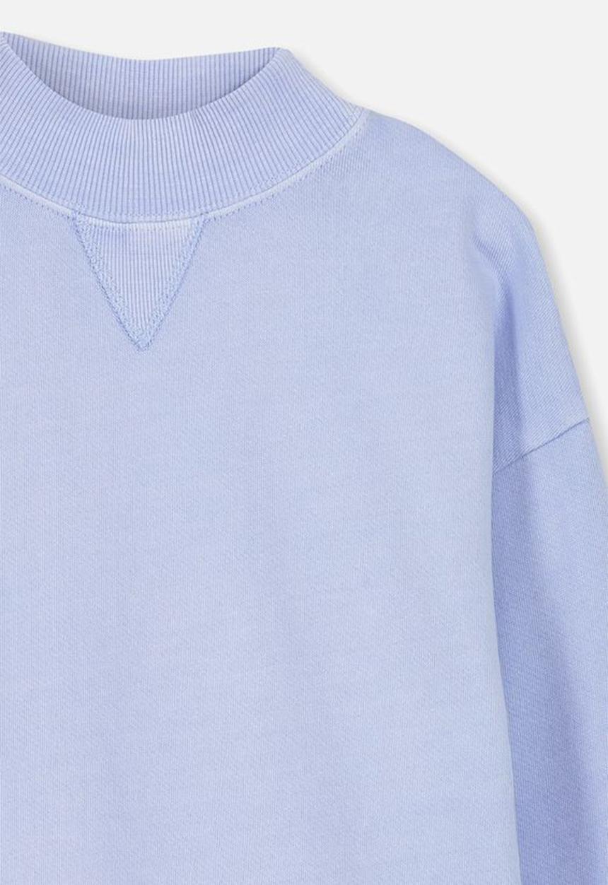 Cotton On - Olivia oversize high neck fleece top - blue