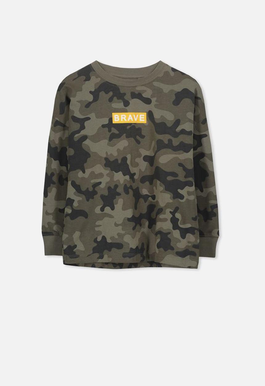 Cotton On - Tom loose fit camouflage tee - multi
