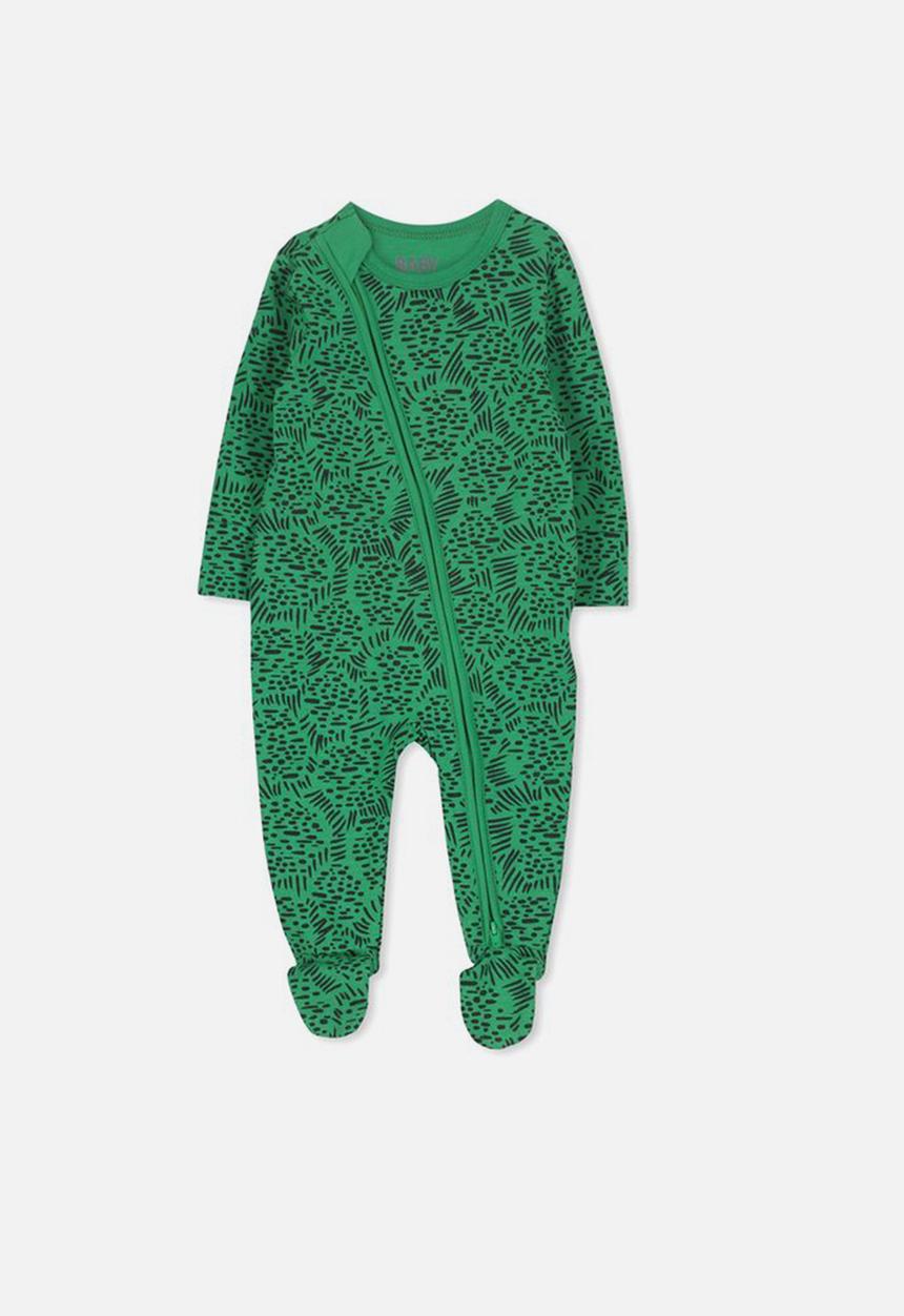 Cotton On - Mini zip through romper - green
