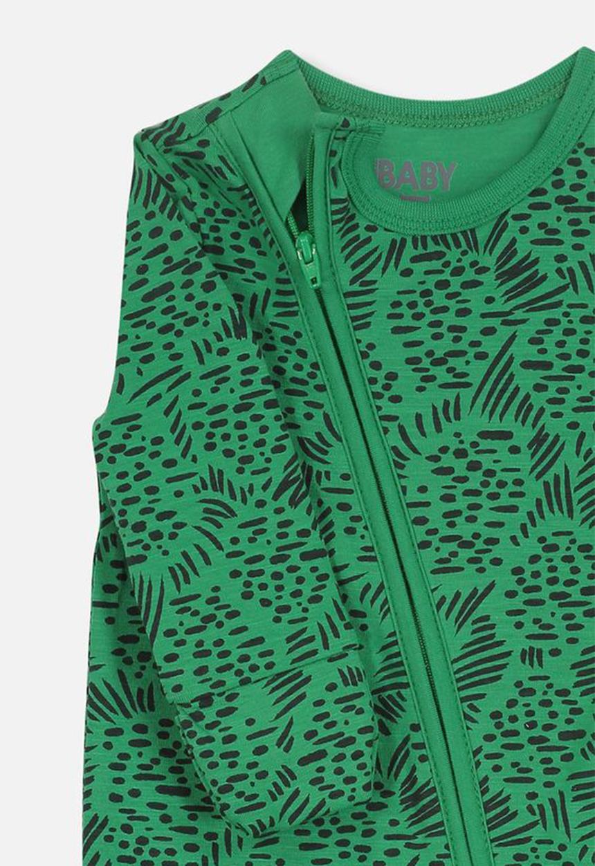 Cotton On - Mini zip through romper - green