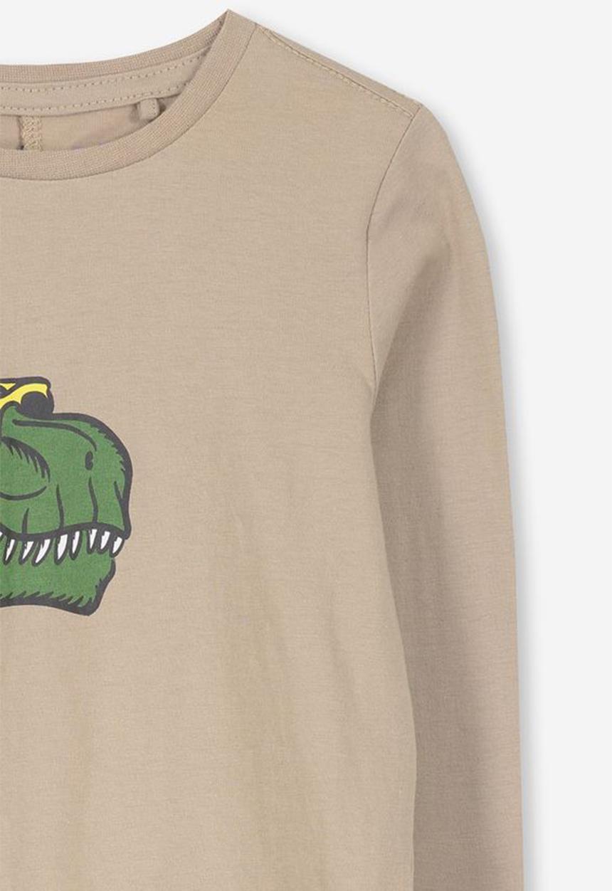 Cotton On - Tom long sleeve t-rapper tee - beige