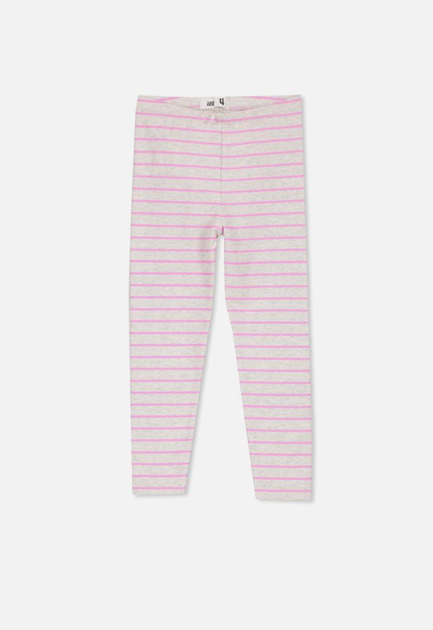 Cotton On - Huggie striped tights - pink & grey