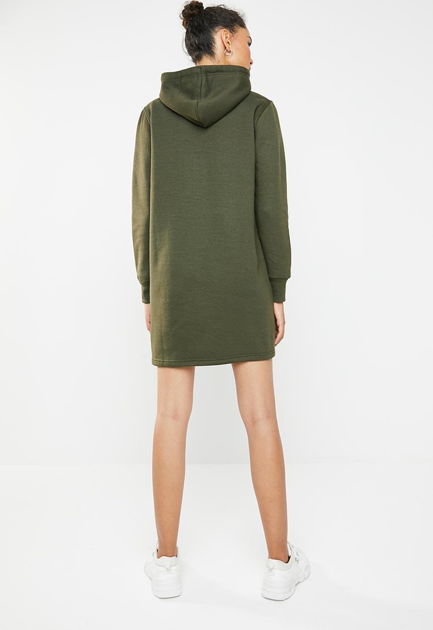 Brave Soul - Hooded jumper dress - green