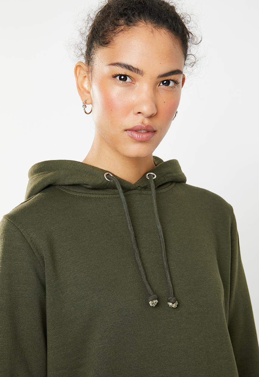 Brave Soul - Hooded jumper dress - green