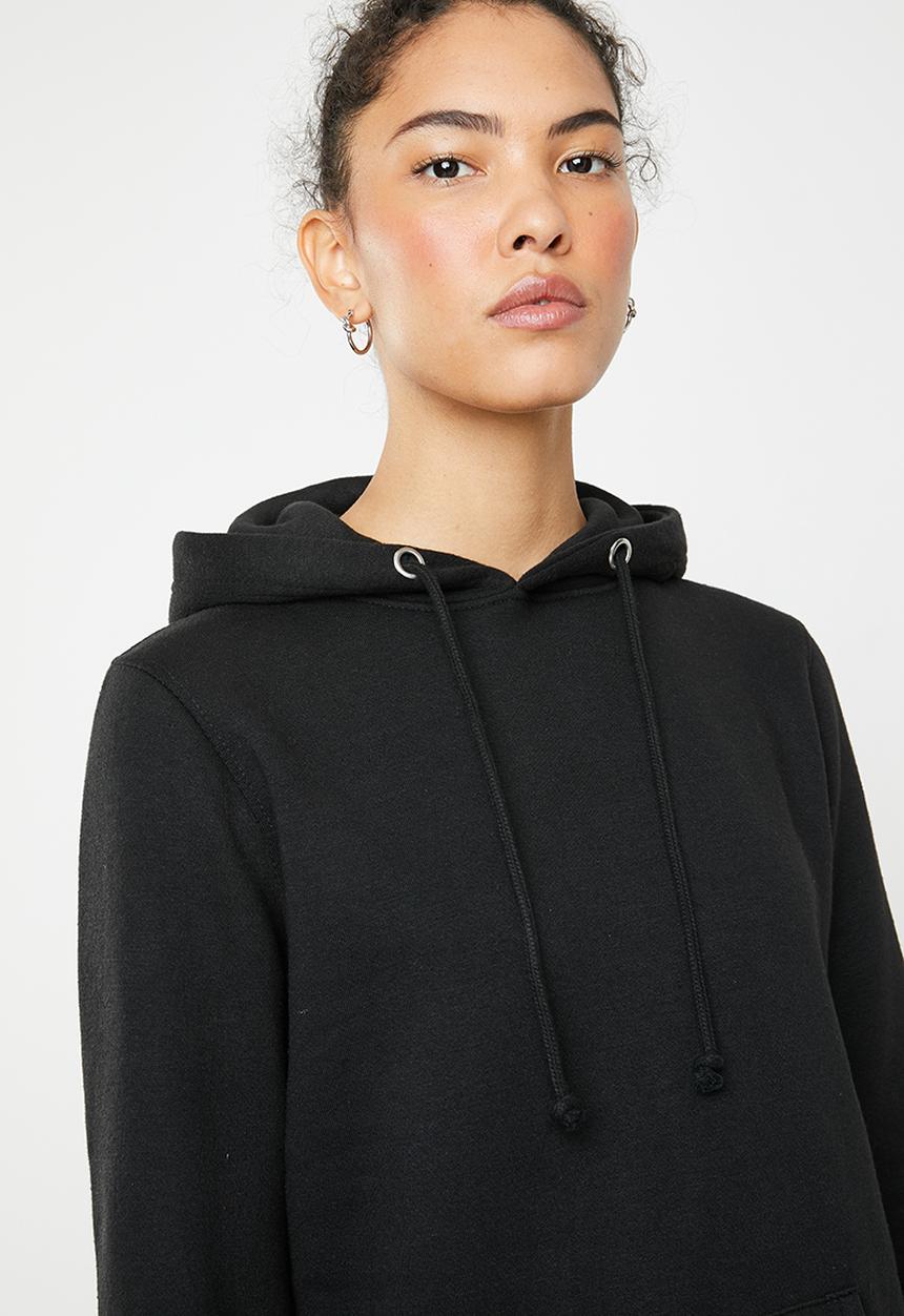 Brave Soul - Hooded jumper dress - black
