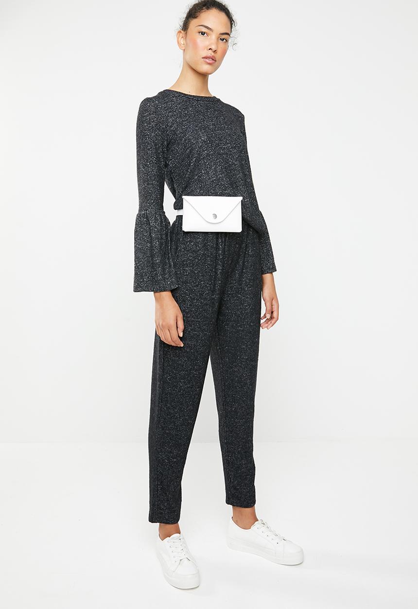 Brave Soul - Long sleeve top with bell sleeves - charcoal