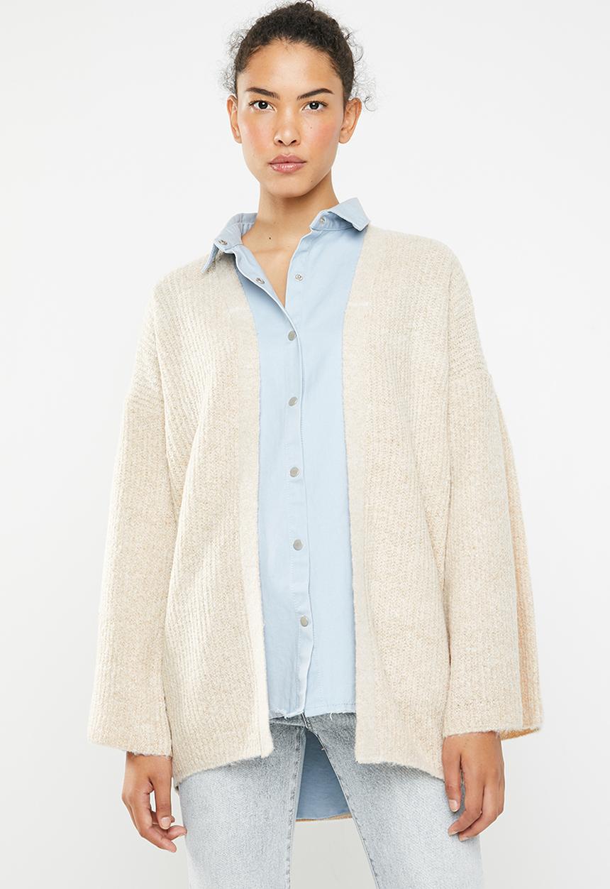 Brave Soul - Flared sleeve cardigan - cream