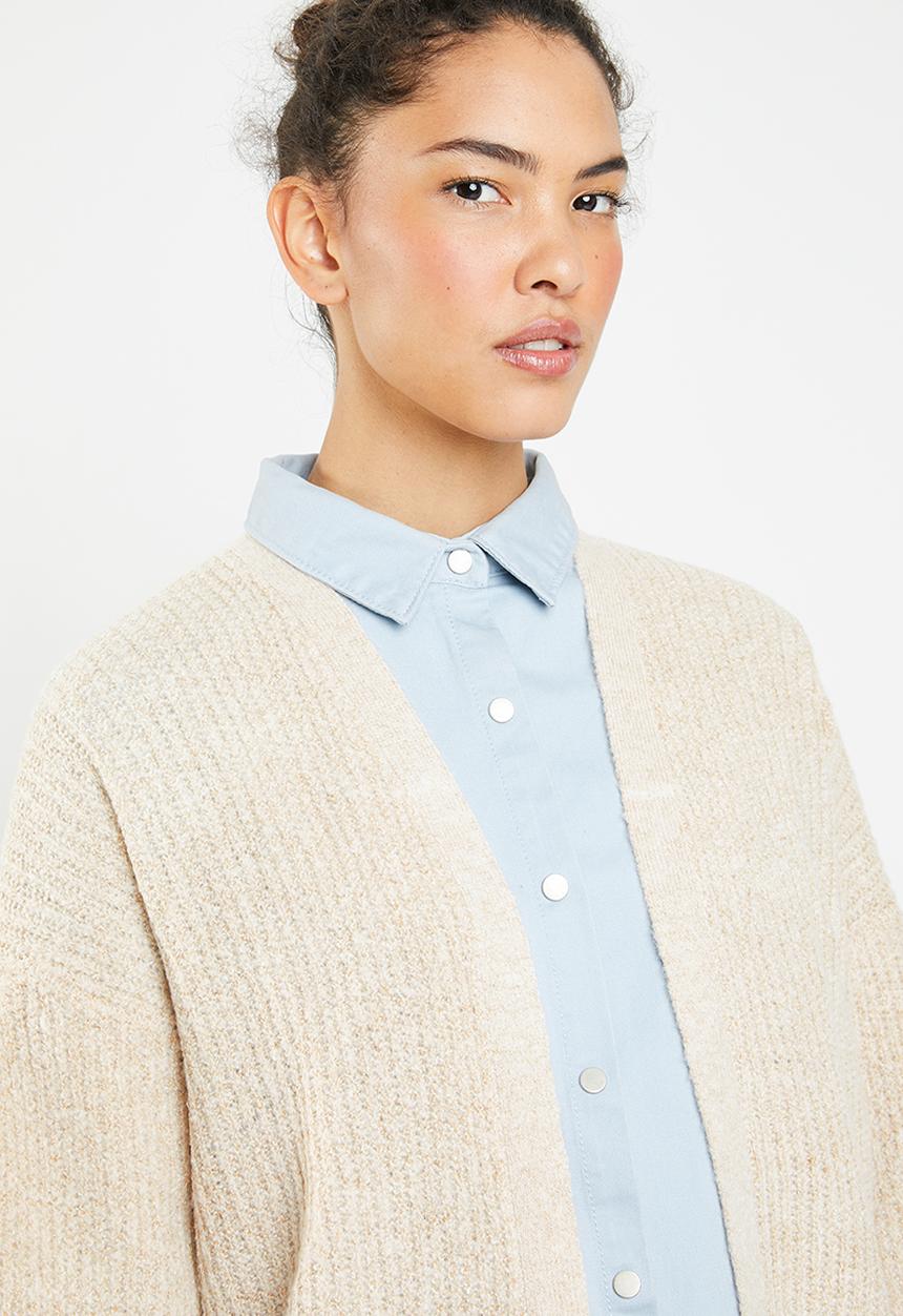 Brave Soul - Flared sleeve cardigan - cream