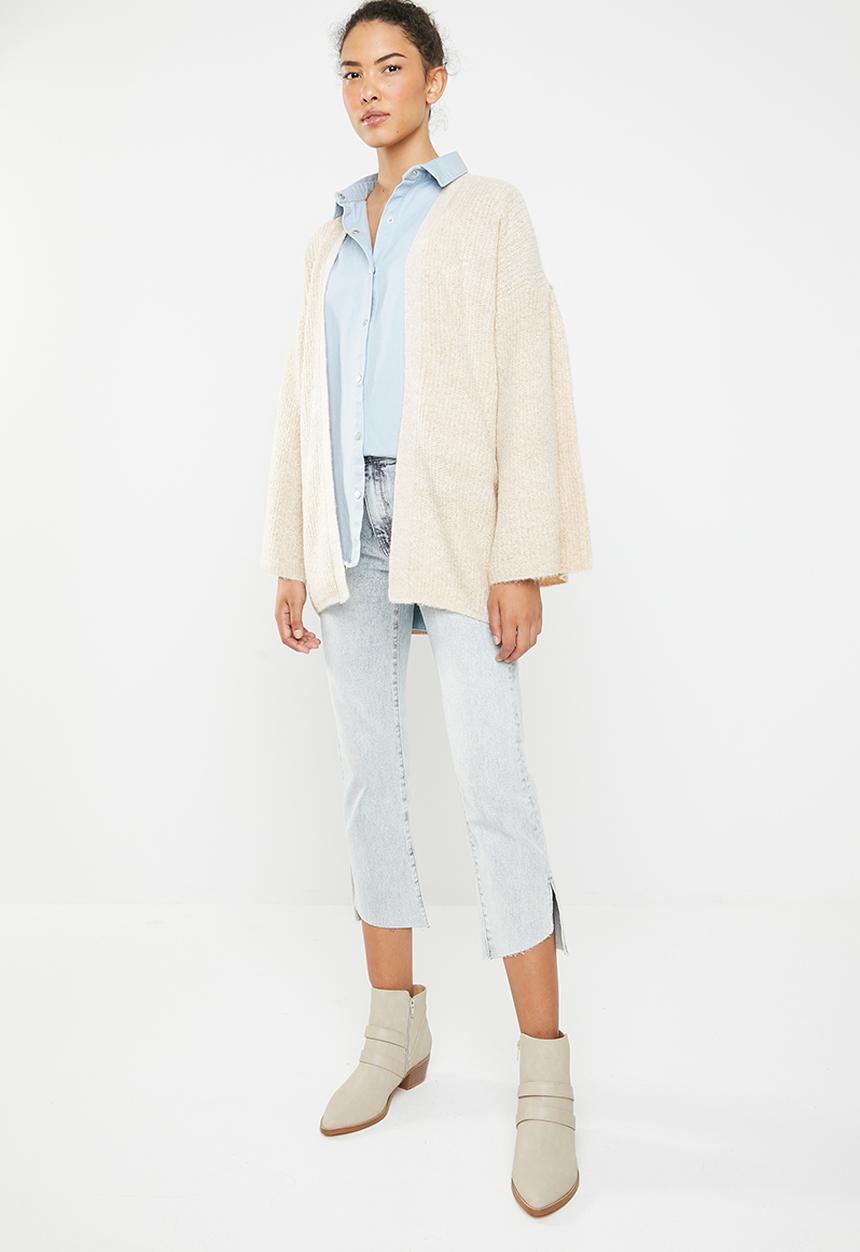 Brave Soul - Flared sleeve cardigan - cream