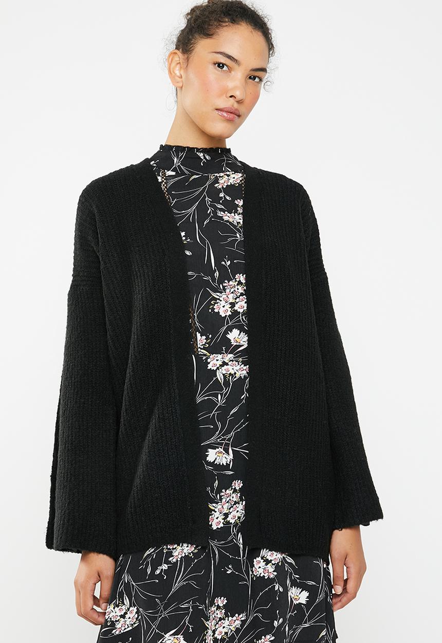Brave Soul - Flared sleeve cardigan - black