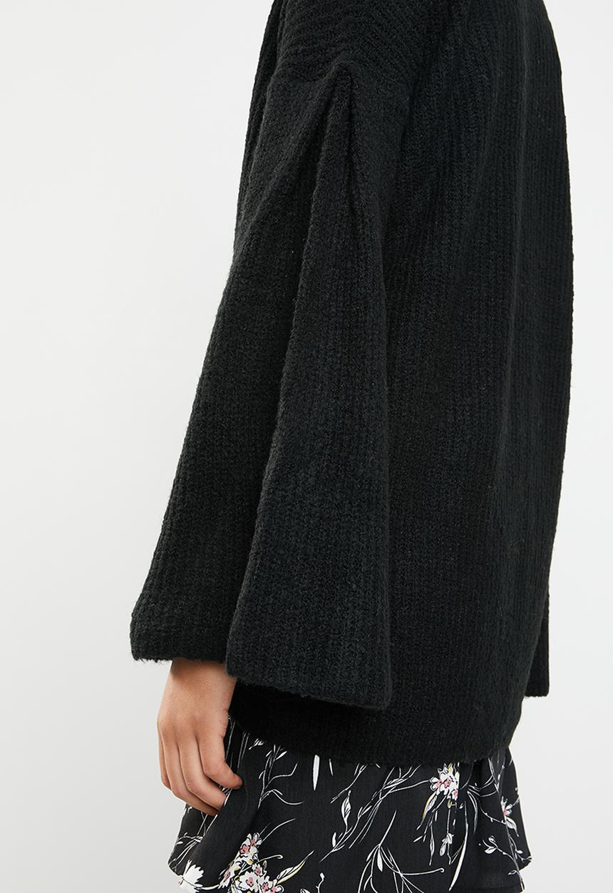 Brave Soul - Flared sleeve cardigan - black