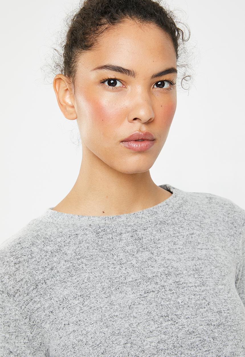 Brave Soul - Long sleeve top with bell sleeves - grey 