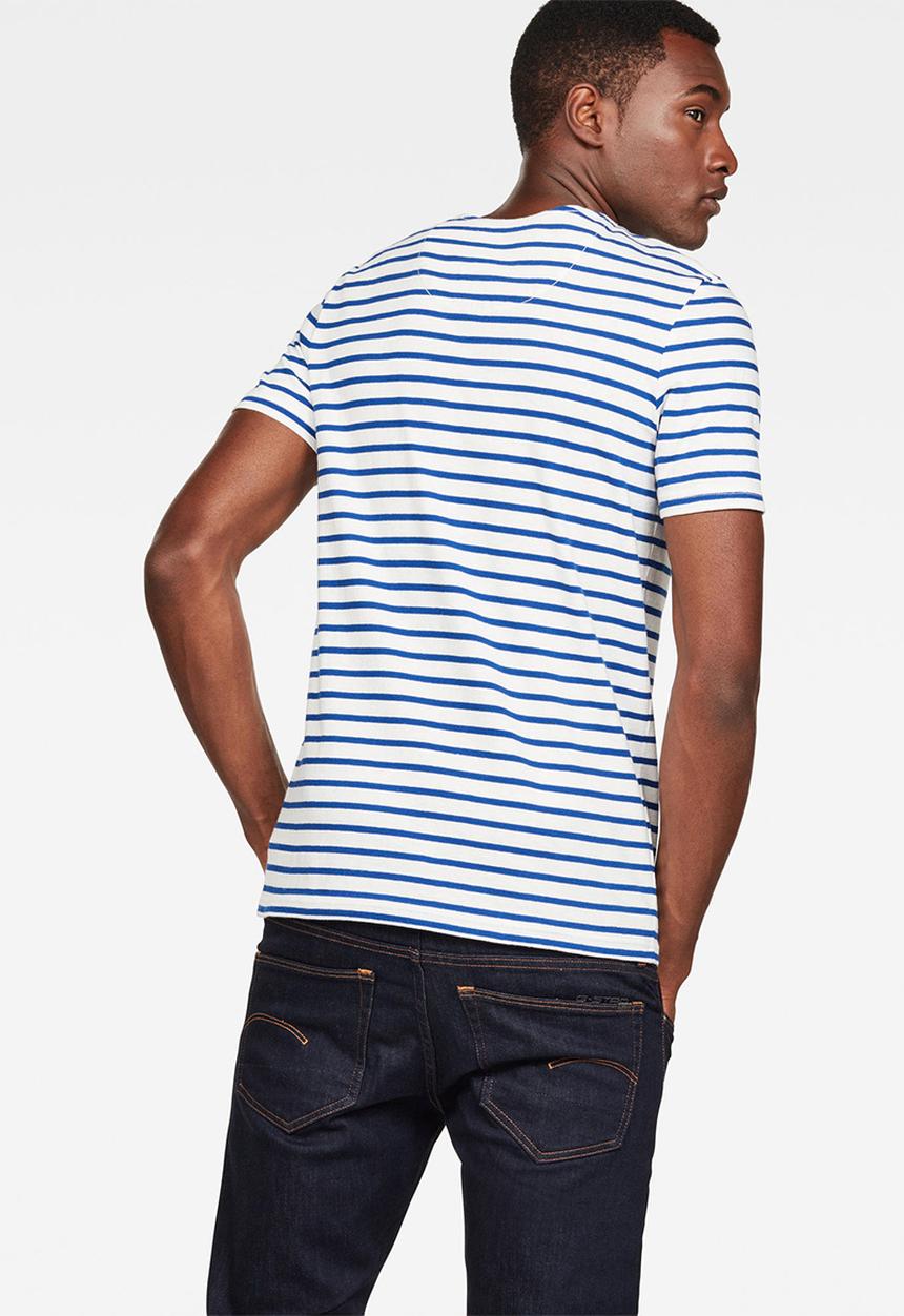G-STAR - Xartto slim fit tee - blue & white
