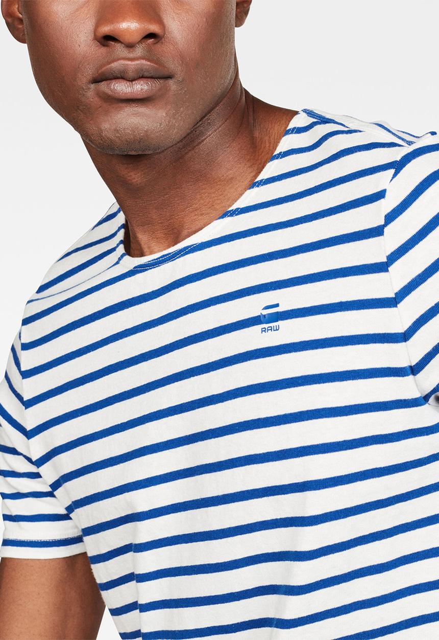 G-STAR - Xartto slim fit tee - blue & white