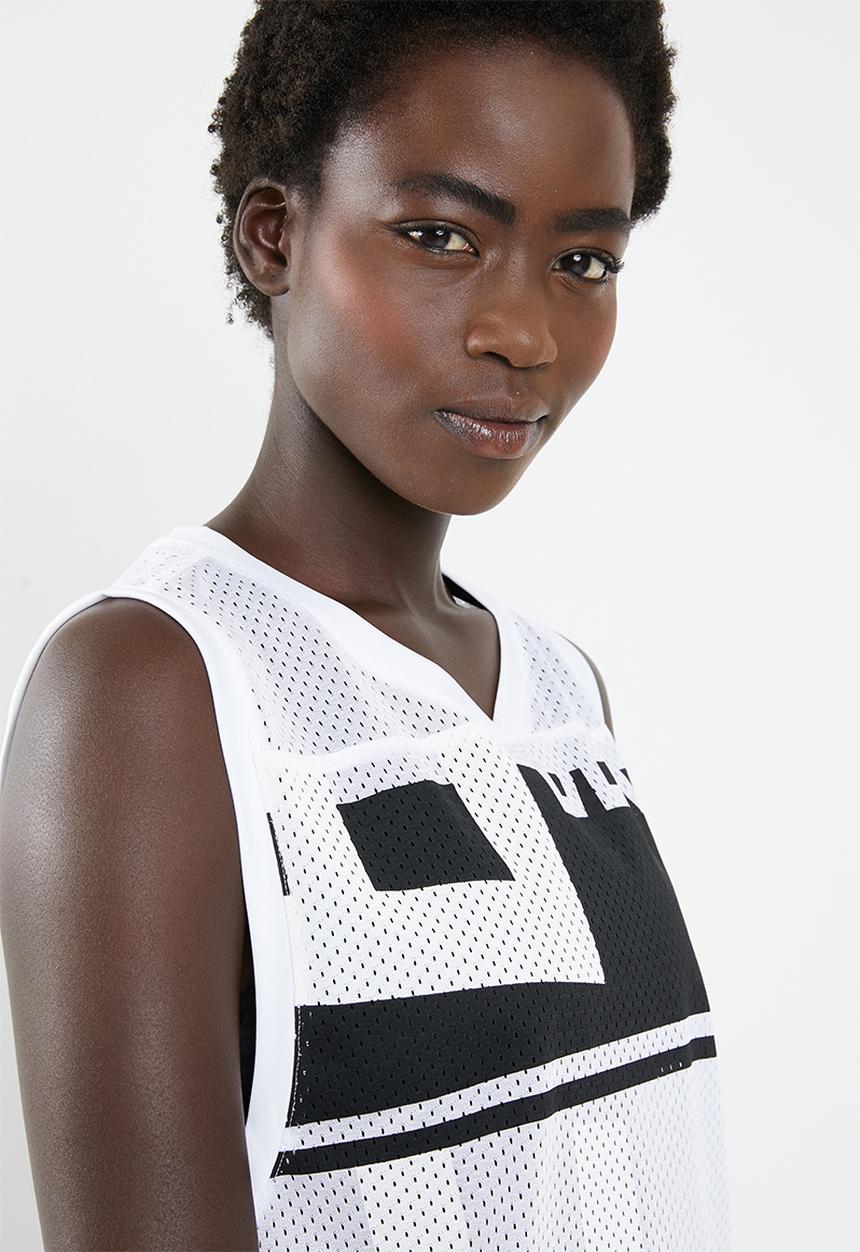 Reebok - Workout MYT mesh basketball tank - white