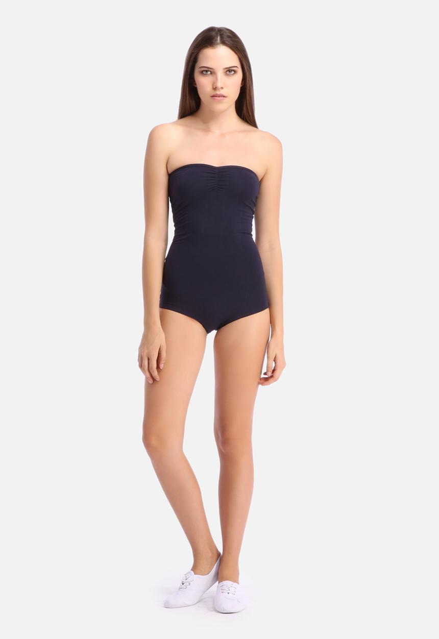 American Apparel - Cotton Spandex Jersey Rouched Bodysuit 