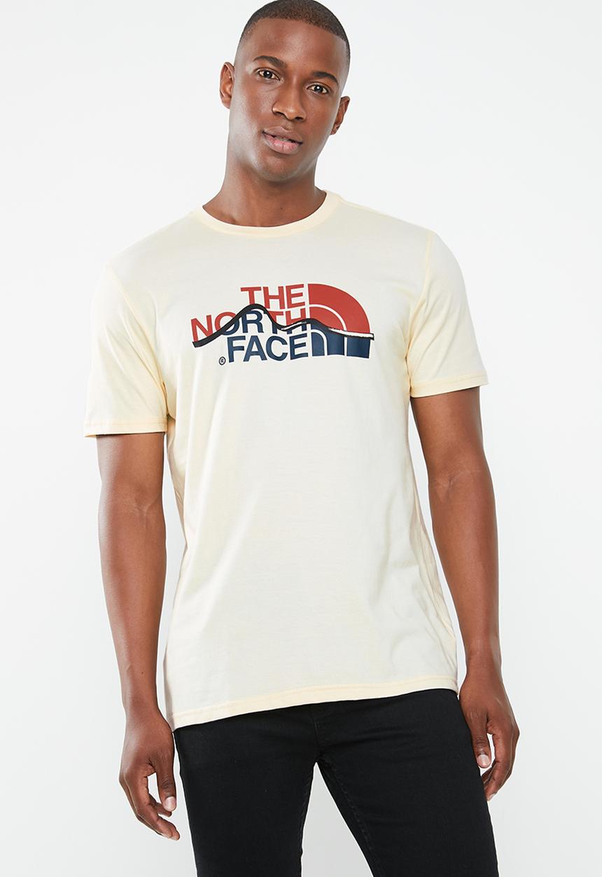 The North Face - M short sleeve mountain line tee - cream