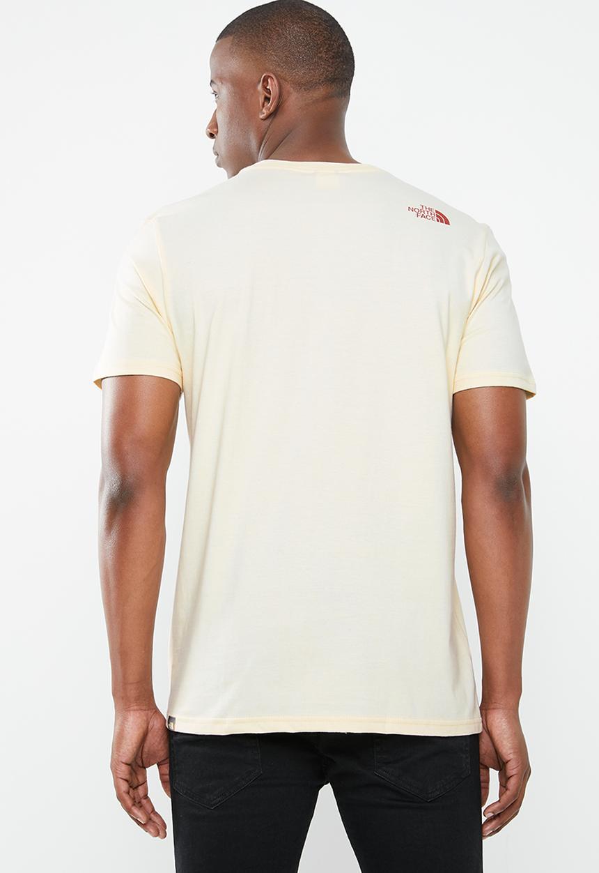 The North Face - M short sleeve mountain line tee - cream