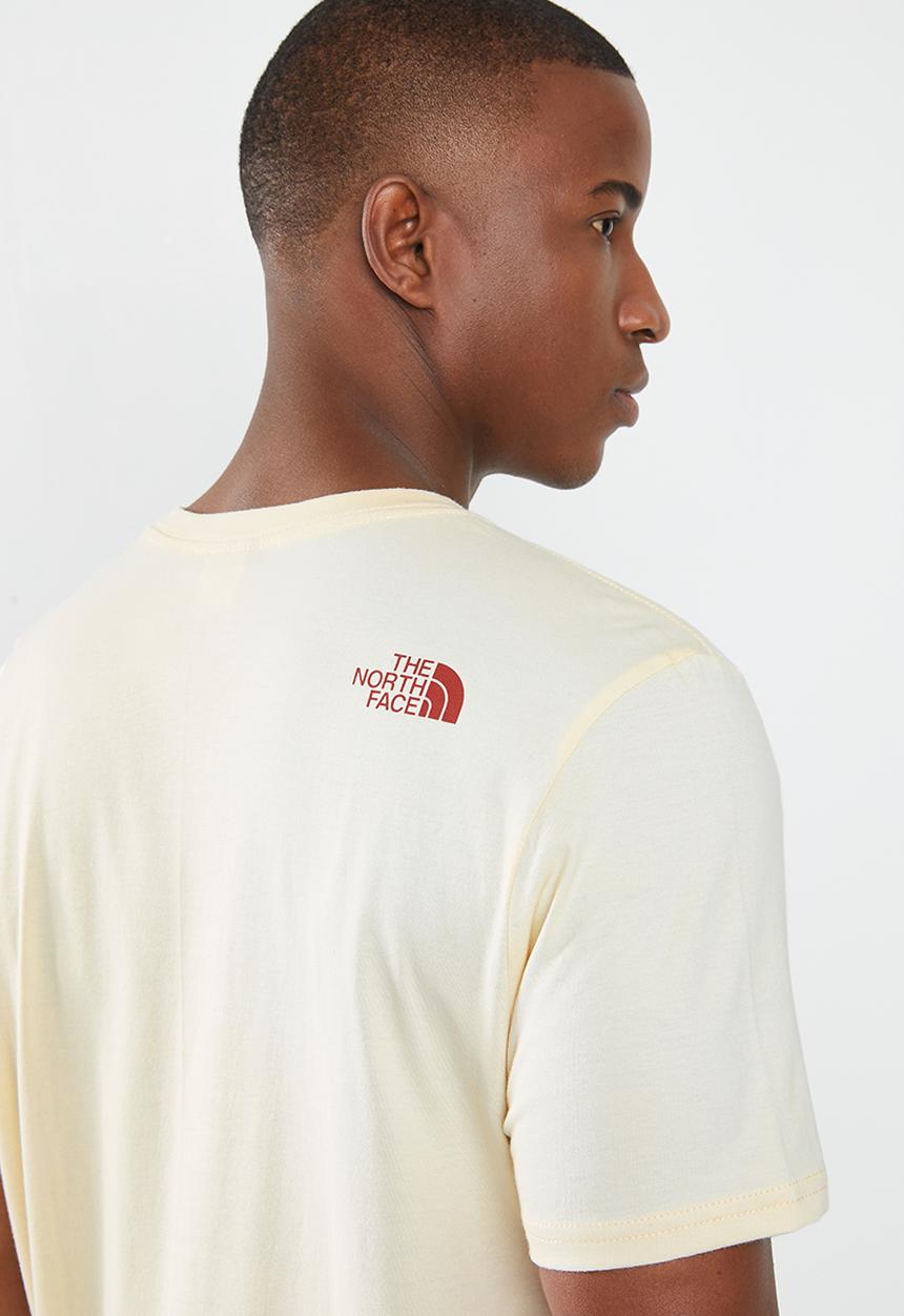The North Face - M short sleeve mountain line tee - cream