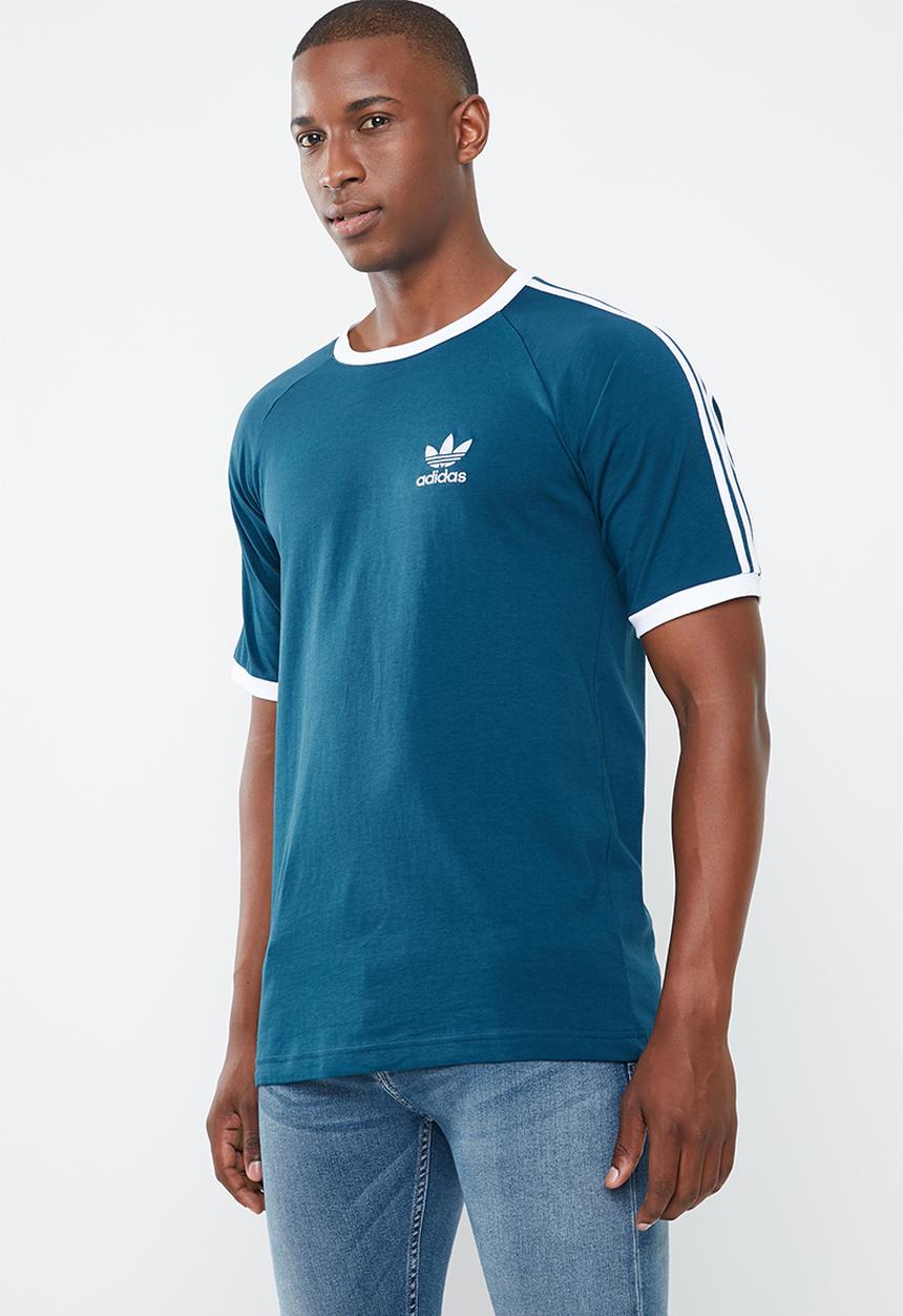adidas Originals - 3 stripes tee - blue & white