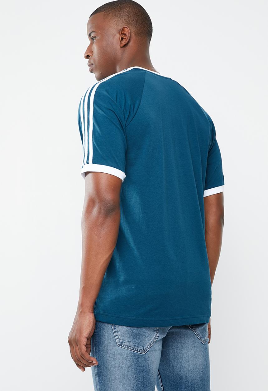 adidas Originals - 3 stripes tee - blue & white