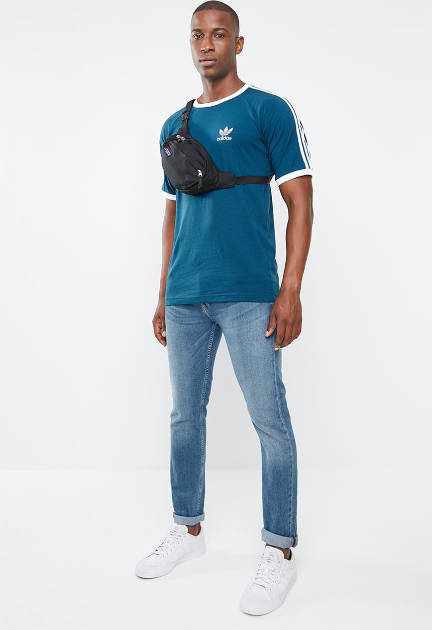 adidas Originals - 3 stripes tee - blue & white