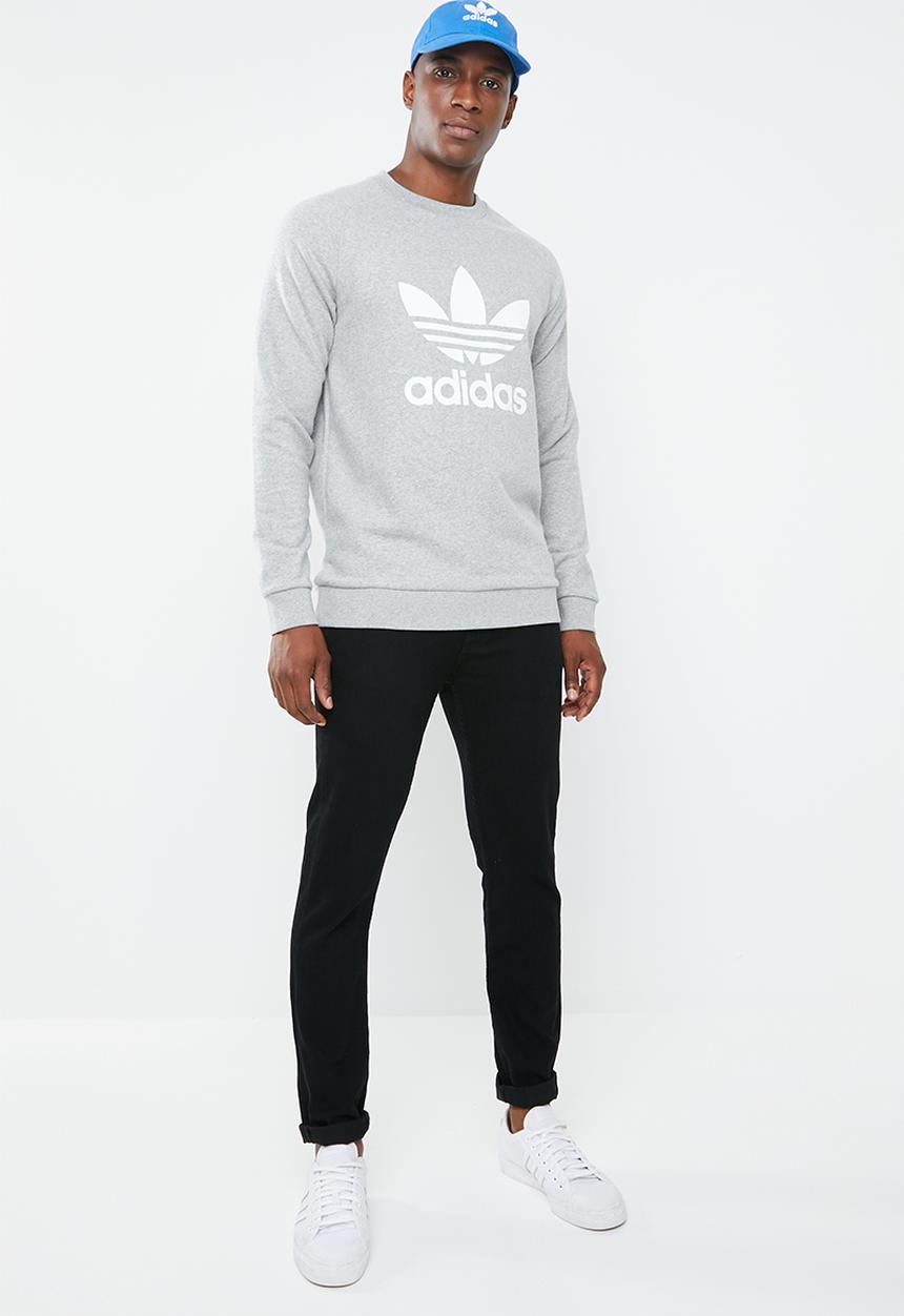 adidas Originals - Trefoil long sleeve crew sweater - grey