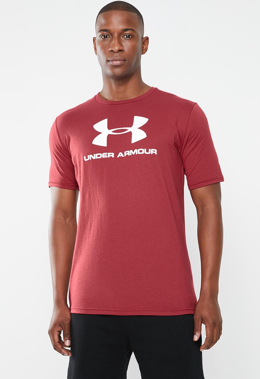 Under Armour - Sportstyle logo short sleeve tee - burgundy
