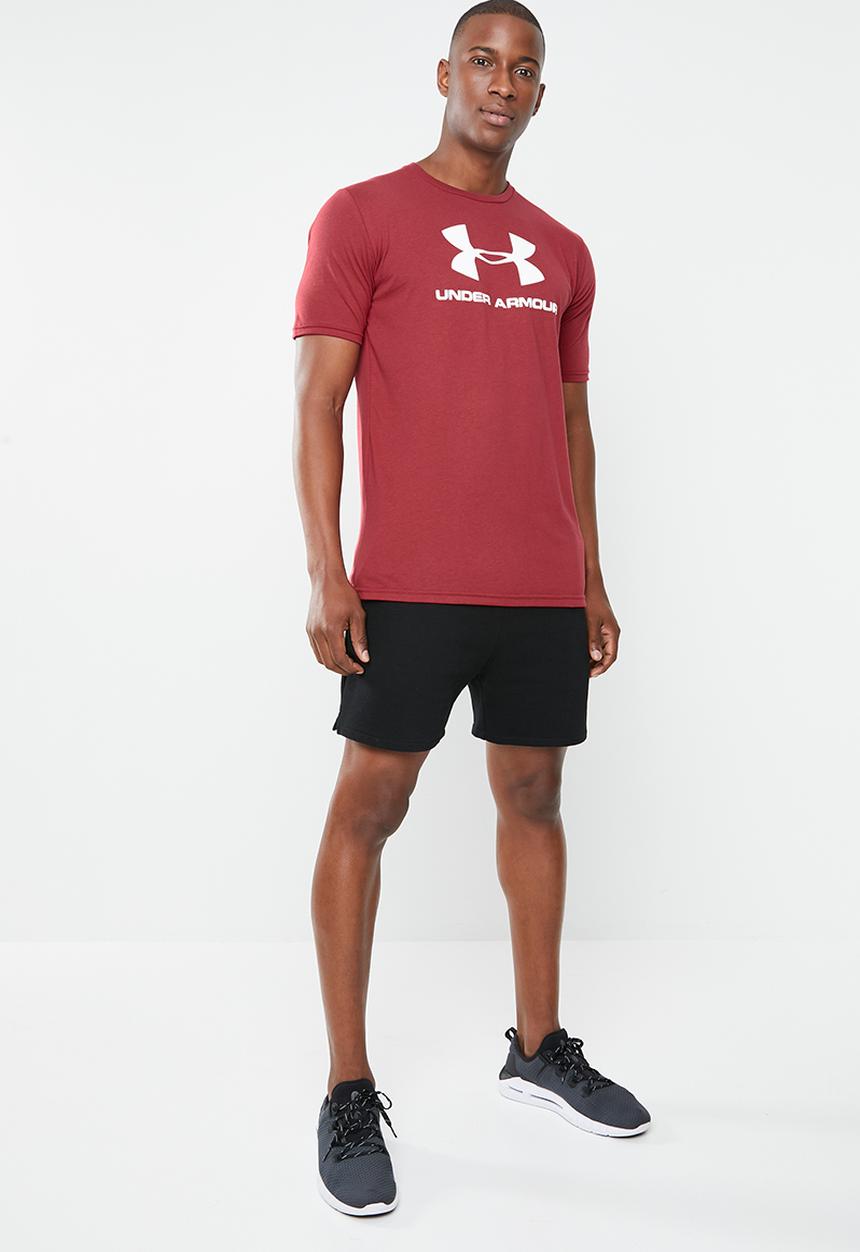 Under Armour - Sportstyle logo short sleeve tee - burgundy