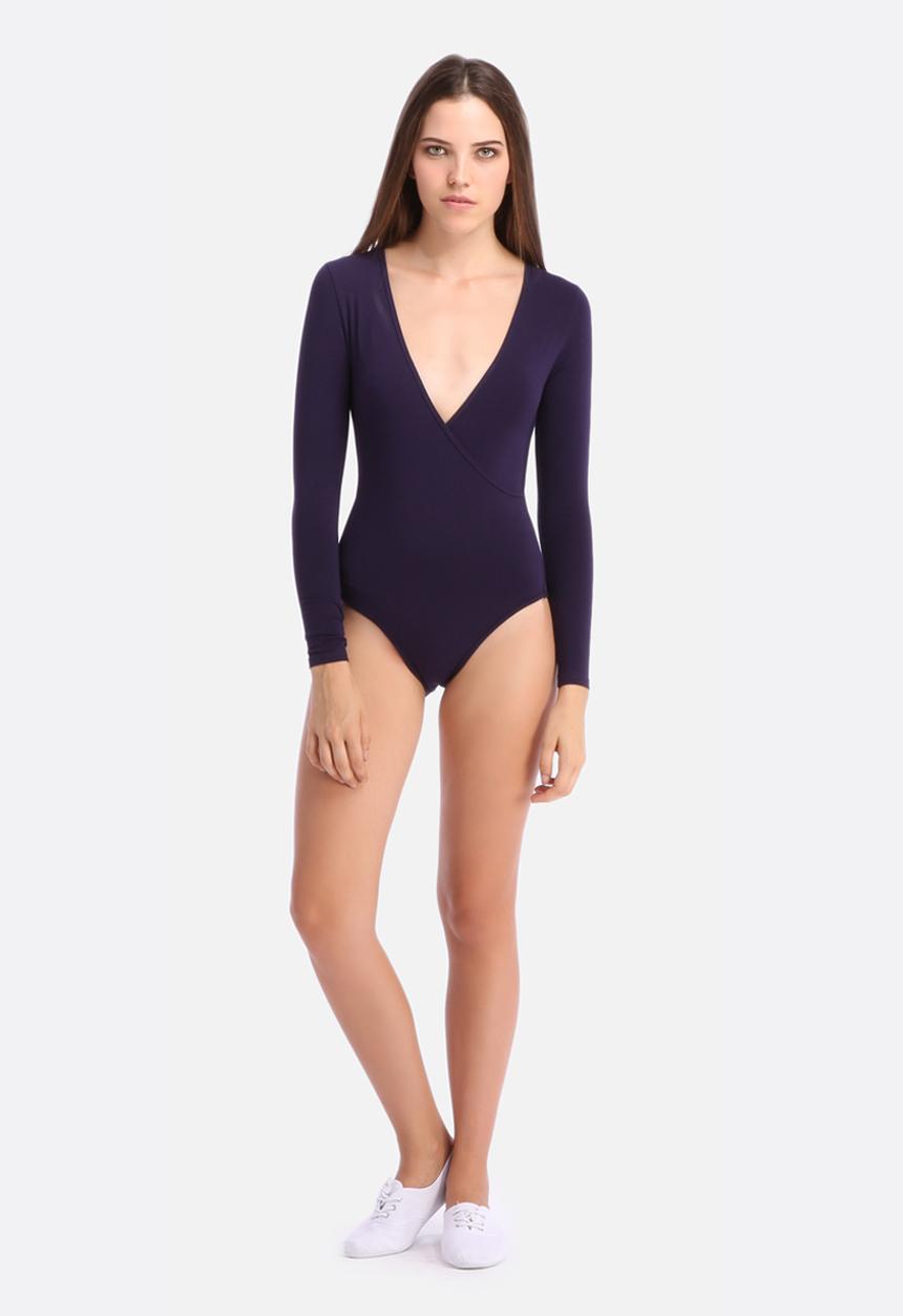 American Apparel - Cotton Spandex Jersey Cross-V Bodysuit