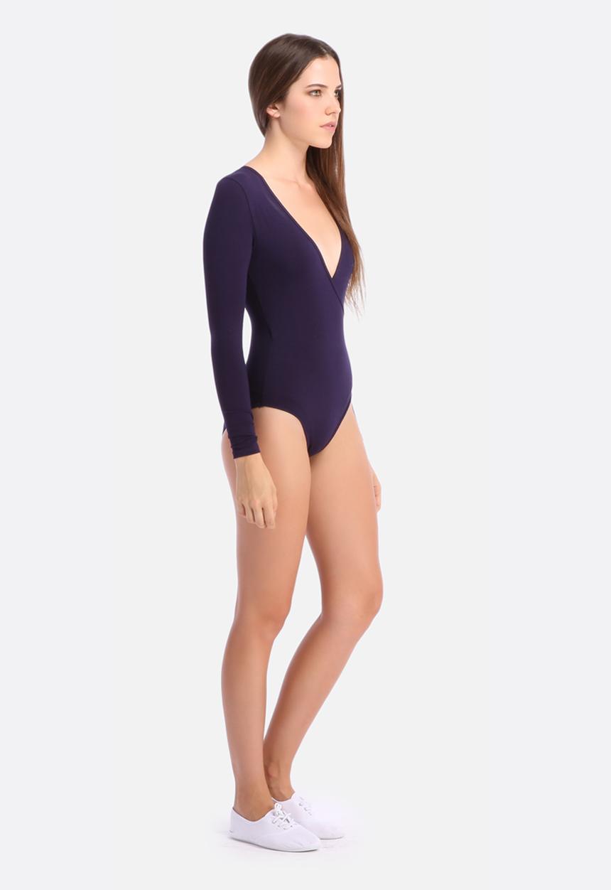 American Apparel - Cotton Spandex Jersey Cross-V Bodysuit