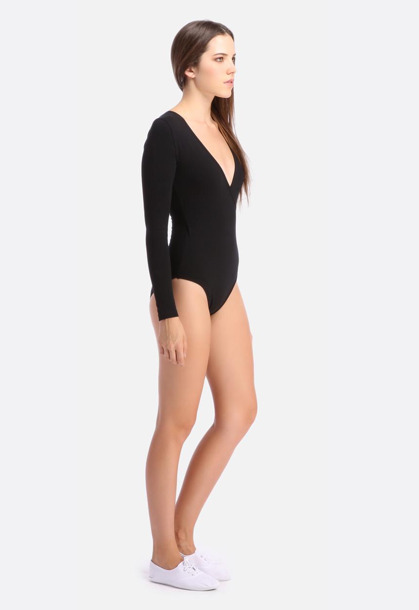 American Apparel - Cotton Spandex Jersey Cross-V Bodysuit