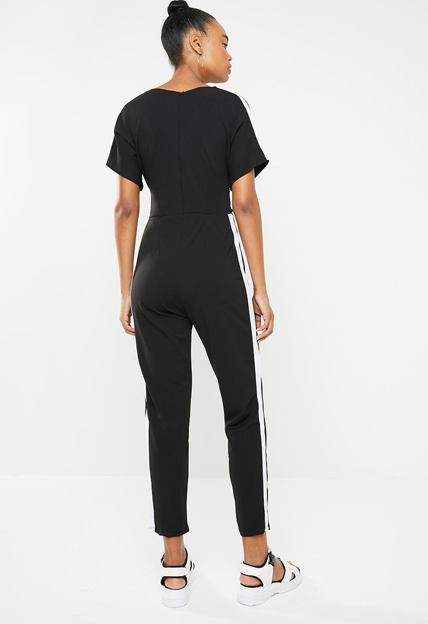 STYLE REPUBLIC - Contrast stripe jumpsuit - black