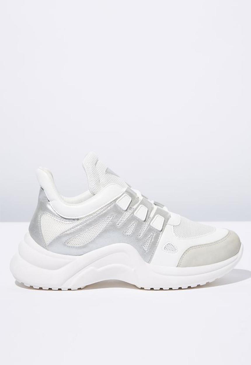 Cotton On - Textile chunky trainer - white