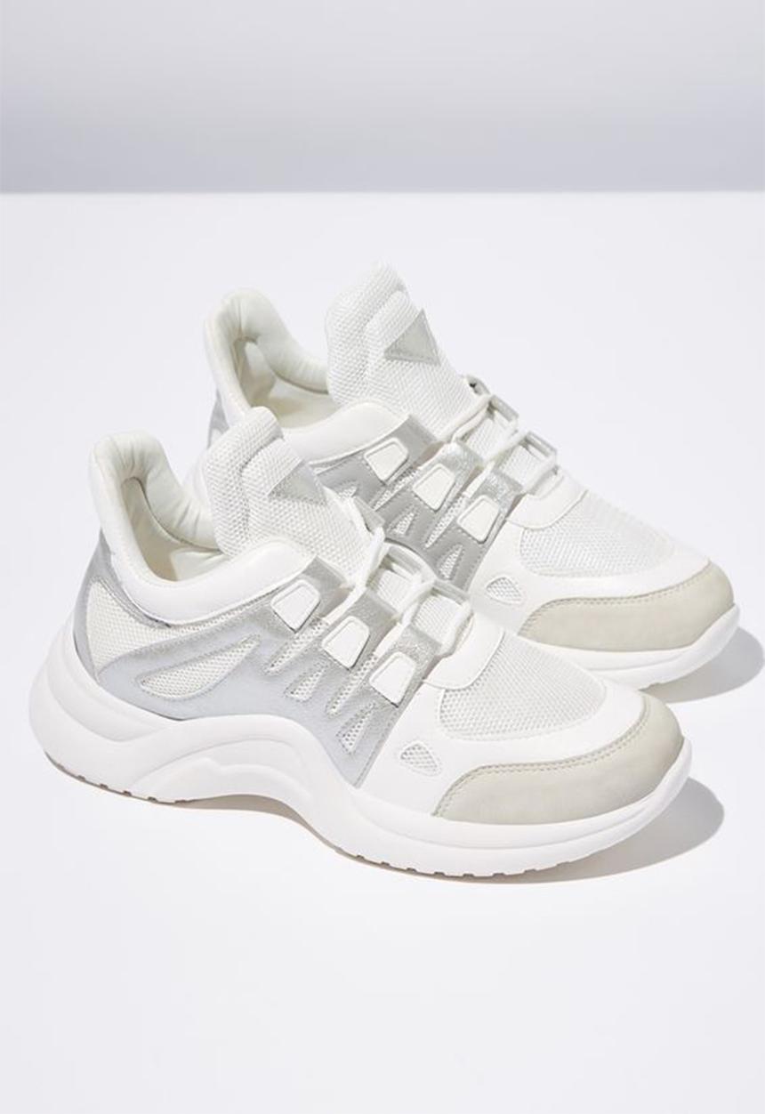 Cotton On - Textile chunky trainer - white