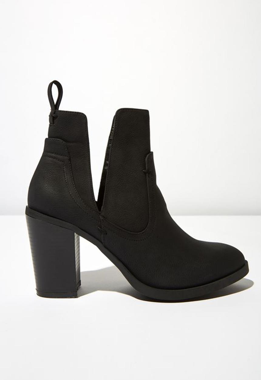 Cotton On - Faux suede cut out boot - black