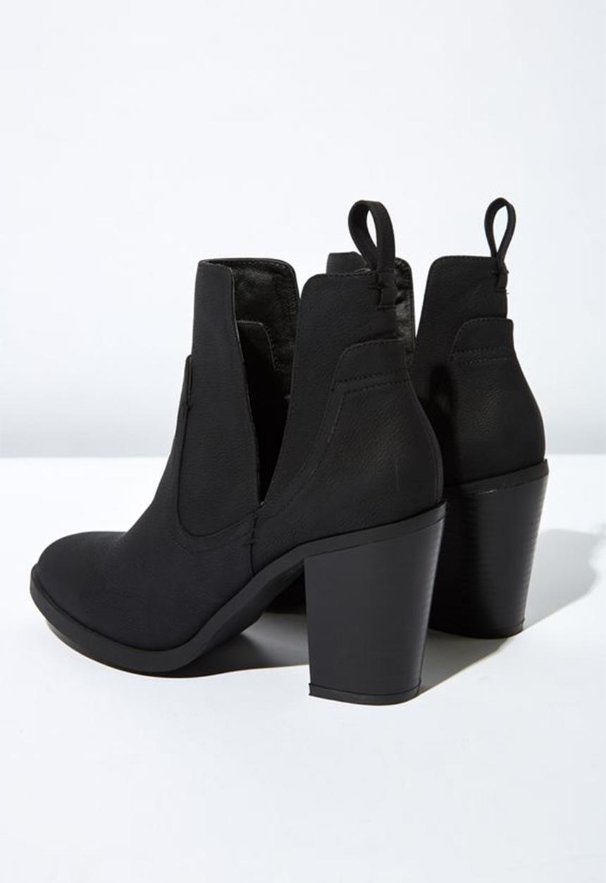 Cotton On - Faux suede cut out boot - black